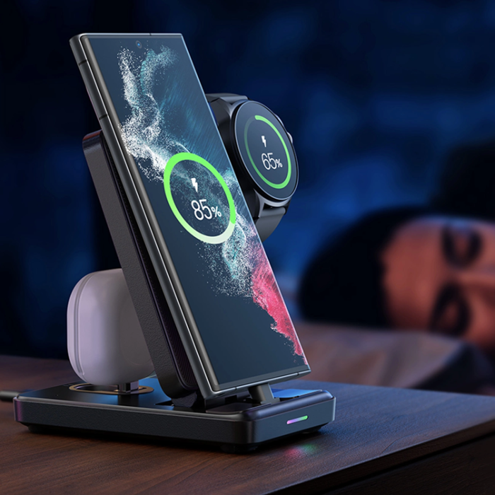 Joyroom - Joyroom 4-in-1 Trådlös Laddare Laddningsstation För Samsung-enheter