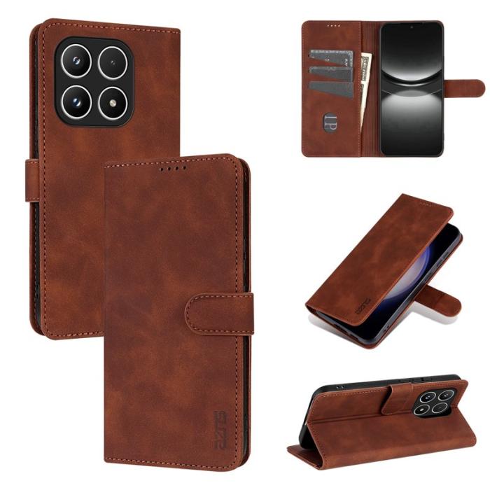AZNS - AZNS Xiaomi 17 Plånboksfodral Konstläder - Brun