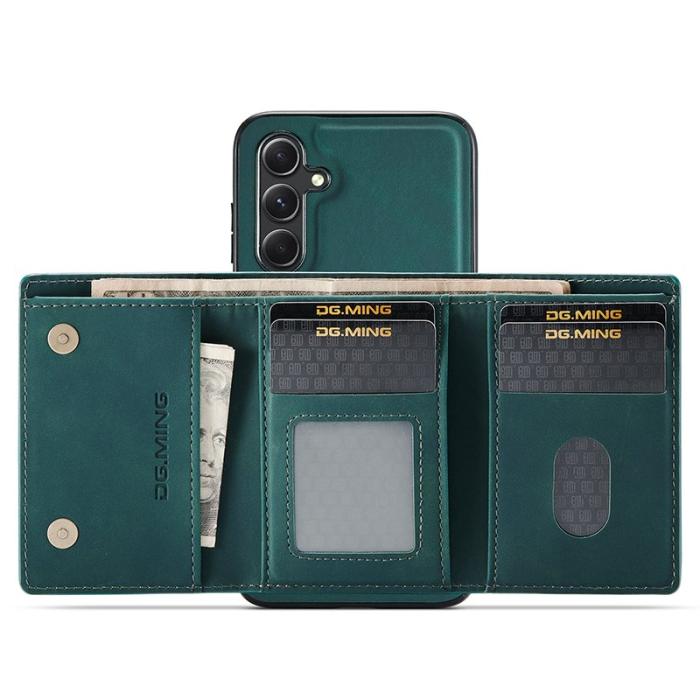 DG.MING - DG.MING Samsung Galaxy S23 FE Konstläder Plånboksfodral Grön