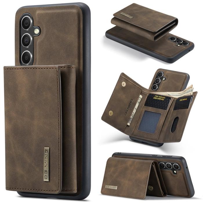 DG.MING - DG.MING Samsung Galaxy S23 FE Konstläder Plånboksfodral Brun