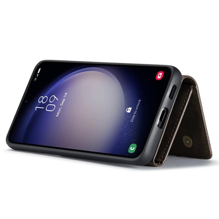 DG.MING - DG.MING Samsung Galaxy S23 FE Konstläder Plånboksfodral Brun