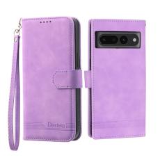 DIERFENG - DIERFENG DF-03 Pl&aring;nboksfodral f&ouml;r Google Pixel 7 Pro - Konstl&auml;der - Lila