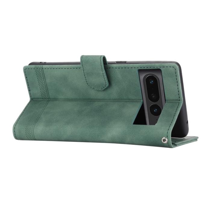 DIERFENG - DIERFENG DF-03 Plånboksfodral för Google Pixel 7 Pro - Konstläder - Grön