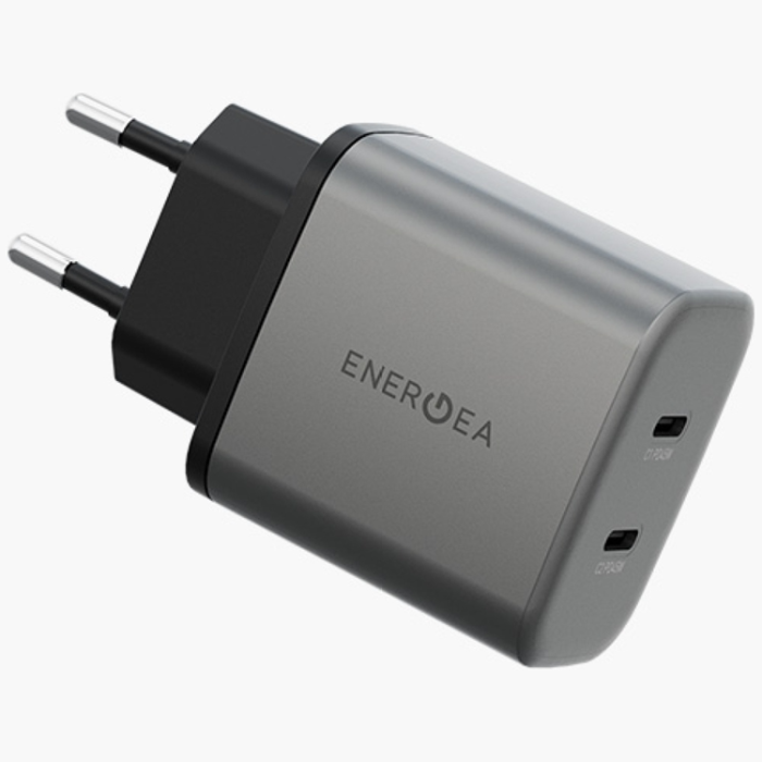 ENERGEA - Energea Väggladdare 2xUSB-C 45W - Grå