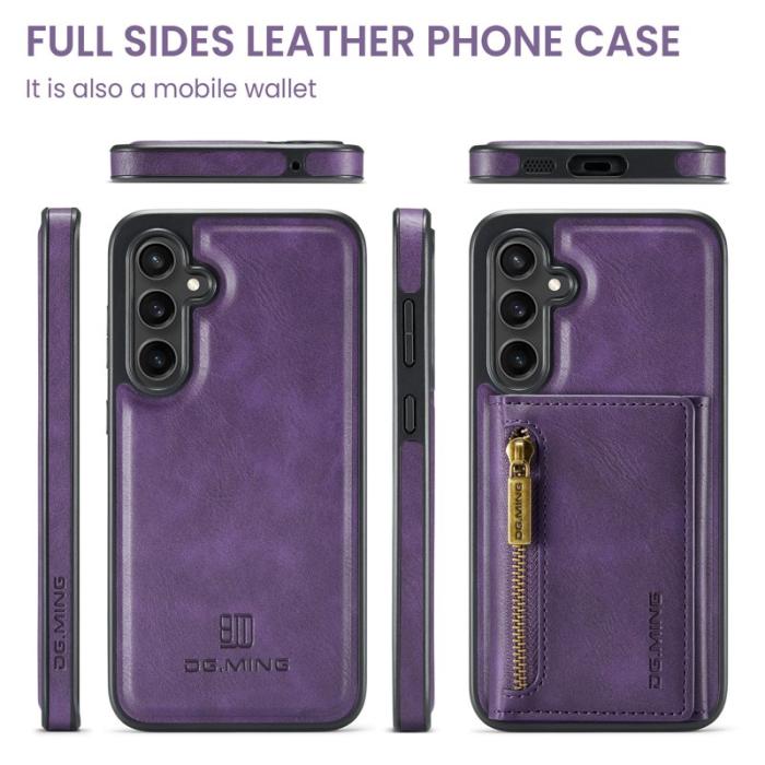 DG.MING - DG.MING M5 Series Mobilskal till Samsung Galaxy S24 FE Konstläder Magnetisk Lila