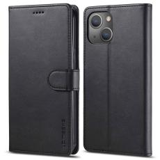 LC.imeeke - LC.IMEEKE iPhone 14 Plus Pl&aring;nboksfodral Konstl&auml;der - Svart
