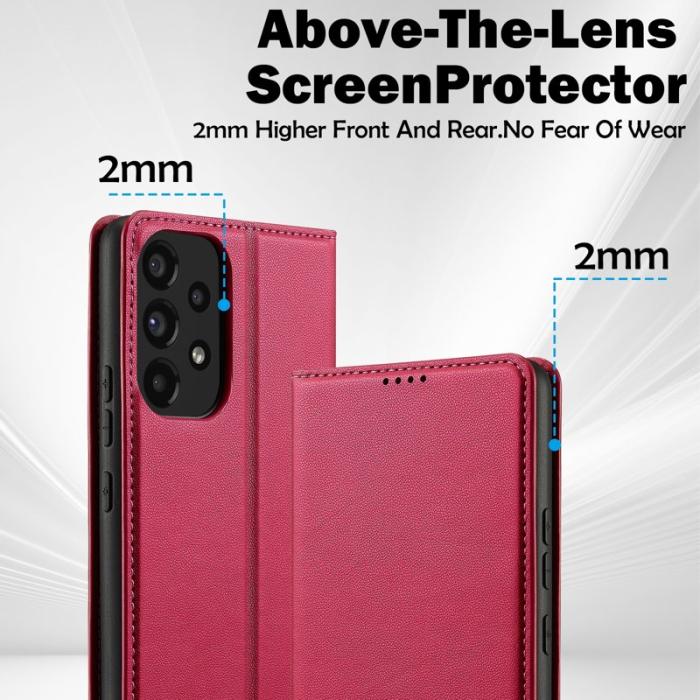 LC.imeeke - LC.IMEEKE L1 Series Samsung Galaxy A53 5G Plånboksfodral Konstläder - Röd