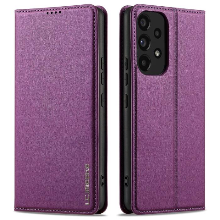 LC.imeeke - LC.IMEEKE L1 Series Samsung Galaxy A53 Plånboksfodral Konstläder - Lila