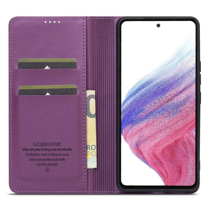 LC.imeeke - LC.IMEEKE L1 Series Samsung Galaxy A53 Plånboksfodral Konstläder - Lila