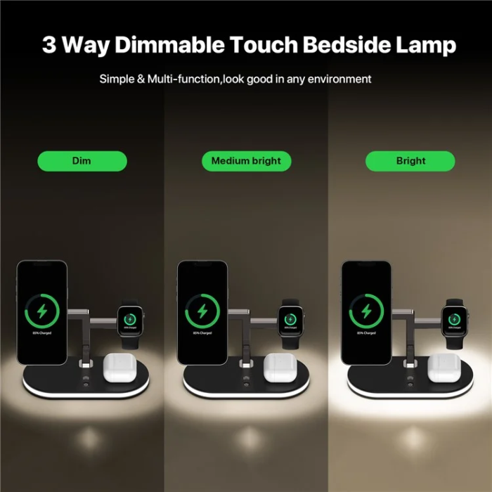 OEM - 3in1 MagSafe Trådlös Laddare iPhone, Apple Watch, Airpods