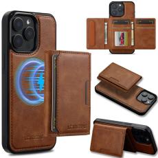 LC.imeeke - LC.IMEEKE L5 iPhone 14 Pro Max Fodral KonstL&auml;der - Brun
