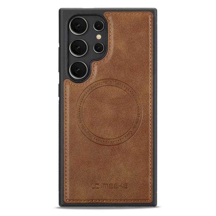 LC.imeeke - LC.IMEEKE Samsung Galaxy S25 Ultra Fodral KonstLäder - Brun