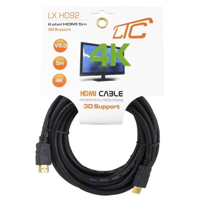 OEM - HDMI Till HDMI kabel 4K v2.0 5m - Svart