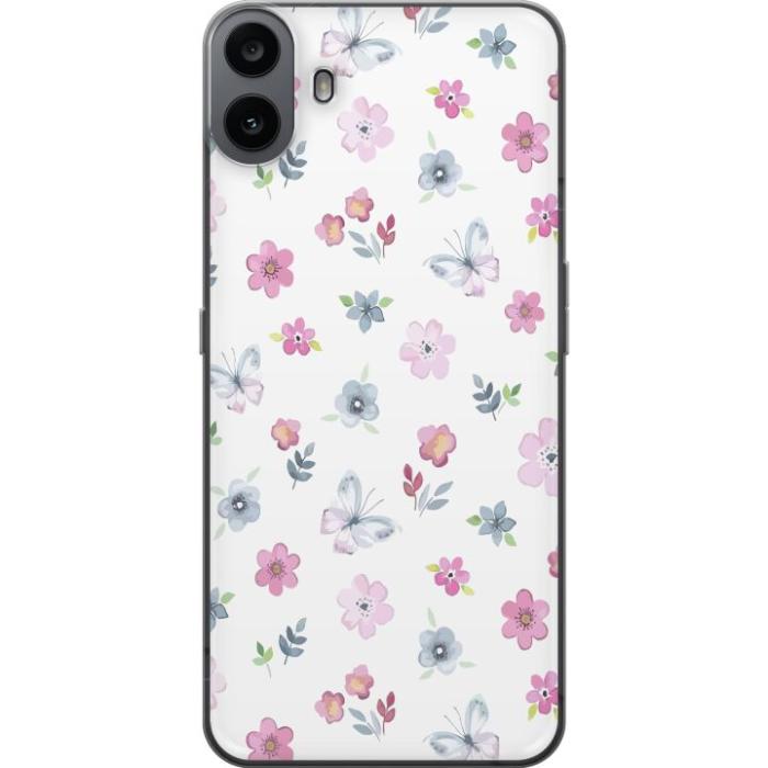iSecrets - Mobilskal till Nothing CMF Phone 1 med Blommor och fjärillar