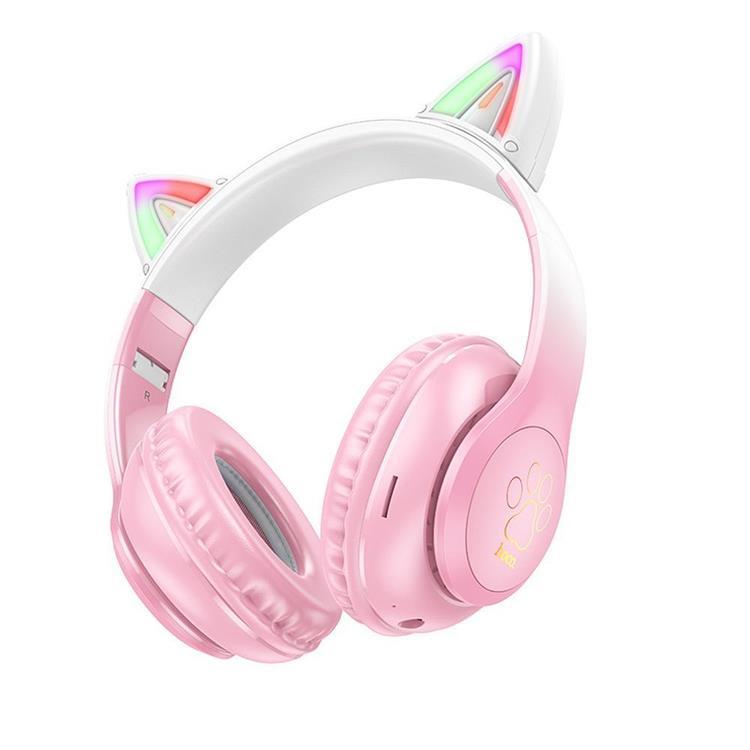 Hoco Bluetooth On-Ear Hörlurar Cat Ear - Cherry Blossom (Cherry) | 505771 | AlltMobil