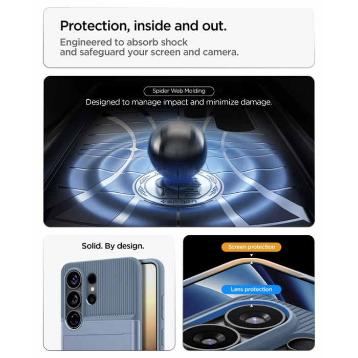 Spigen - Spigen Mobilskal För Galaxy S26 Ultra Slim Armor CS - Ljusblå