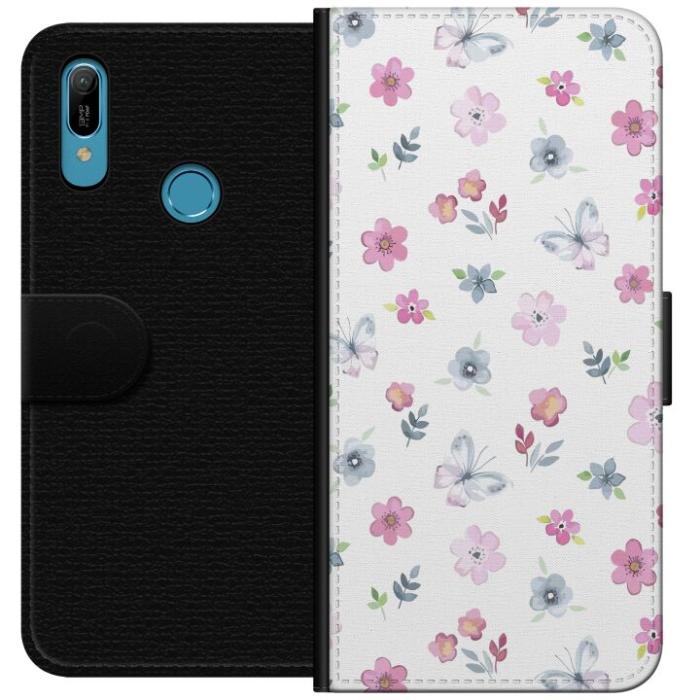 iSecrets - Plånboksfodral till Huawei Y6 (2019) med Blommor och fjärillar