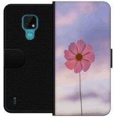 iSecrets - Plånboksfodral till Motorola Moto E7 med Rosa blomma