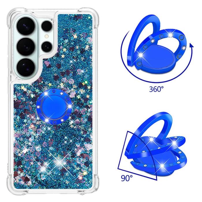OEM - Samsung Galaxy S26 Ultra Skal TPU Stöd Fodral - Blå / Hjärtan