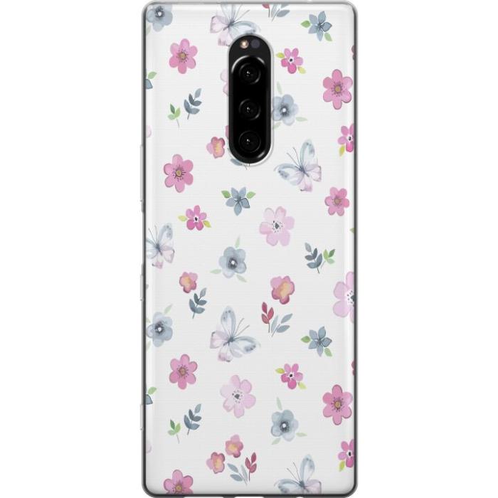 iSecrets - Mobilskal till Sony Xperia 1 med Blommor och fjärillar