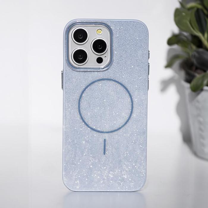 OEM - iPhone 16 Pro Max Mobilskal MagSafe Glitter Thin - Blå