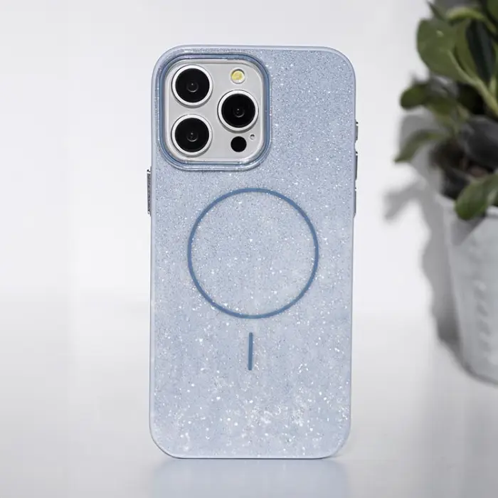 OEM - iPhone 16 Pro Mobilskal MagSafe Glitter Thin - Blå