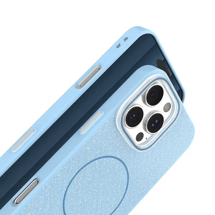 OEM - iPhone 16 Pro Mobilskal MagSafe Glitter Thin - Blå
