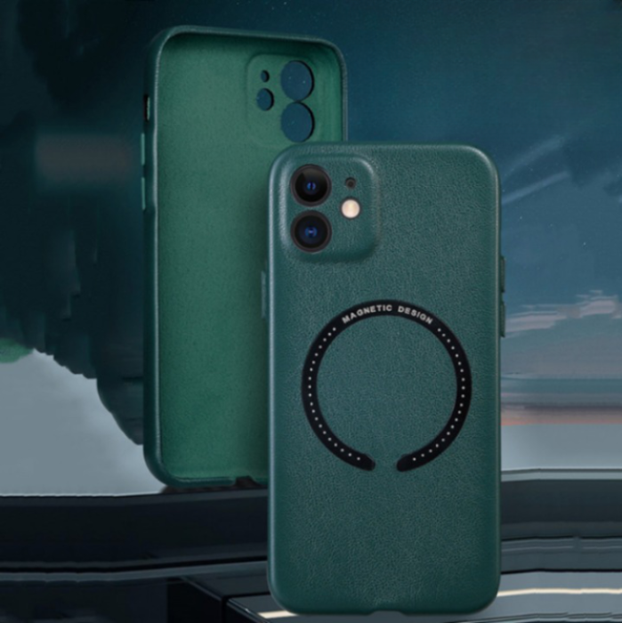 UTGATT1 - BOOM iPhone X/XS Läderskal Magsafe - Blå