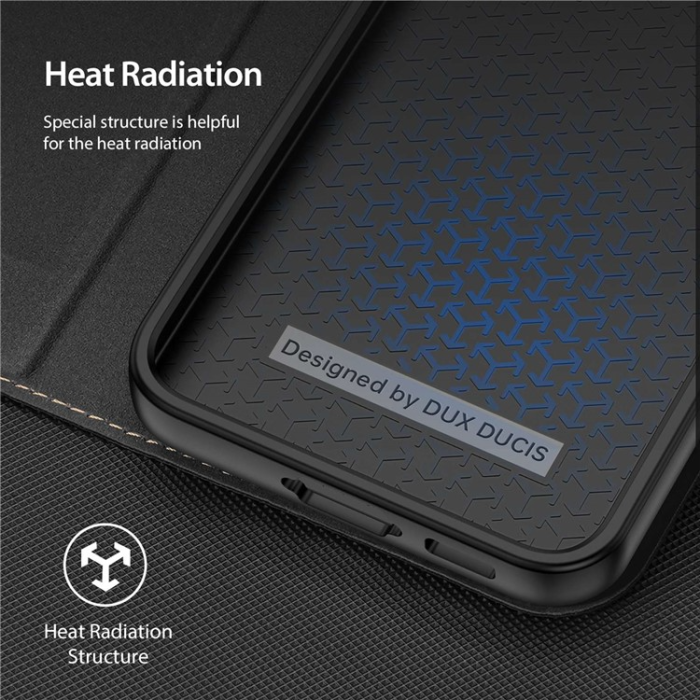 Dux Ducis - Dux Ducis Galaxy S23 Plånboksfodral Skin X2 Magnetic - Svart