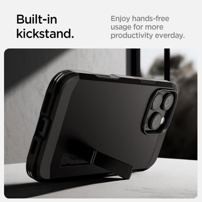 Spigen - Spigen iPhone 16 Pro Max Mobilskal MagSafe Tough Armor T - Svart