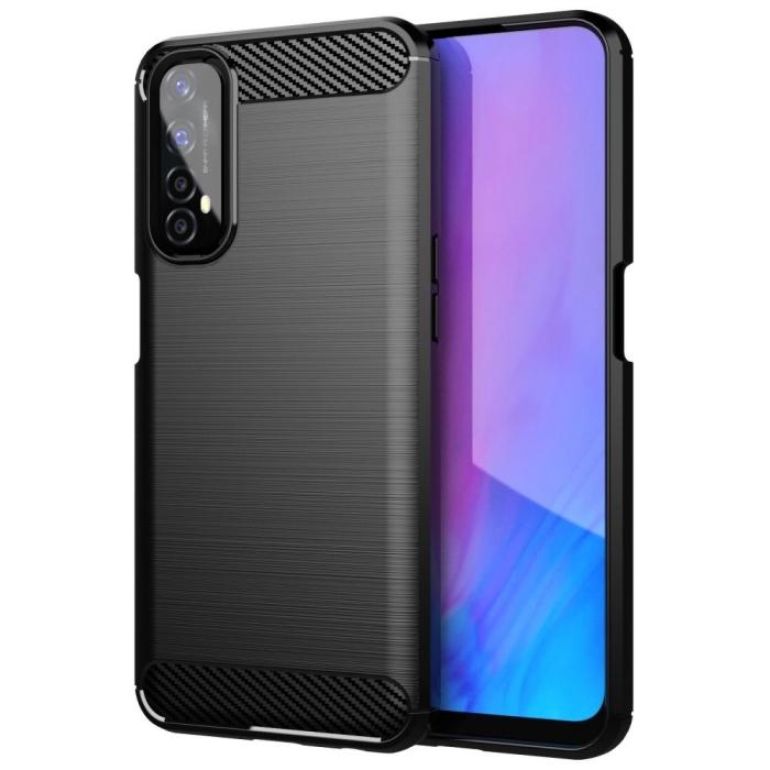 UTGATT1 - Realme Realme C21 Skal Forcell Carbon Mjukplast - Svart