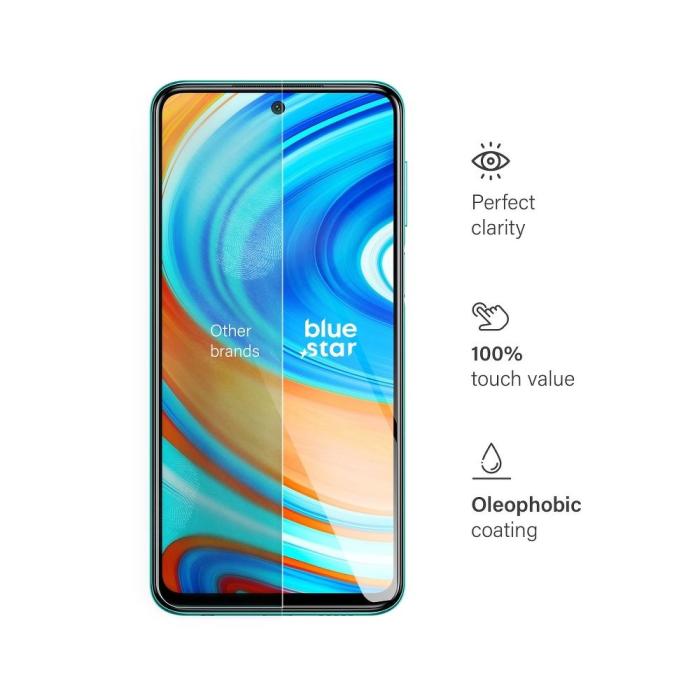 Blue Star - Blue Star Xiaomi Redmi Note 9S/9 Pro Härdat Glas Skärmskydd