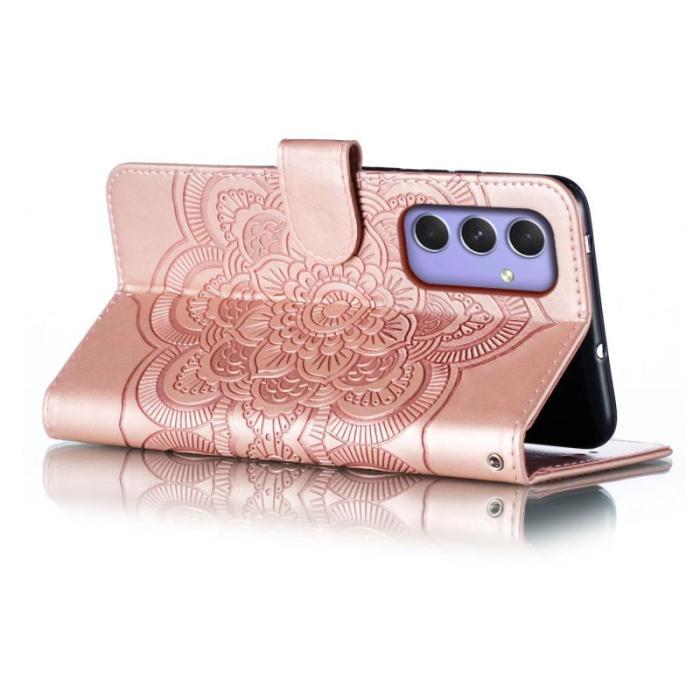 OEM - Samsung Galaxy S26 Plånboksfodral Konstläder Mandala Mönster - Roséguld