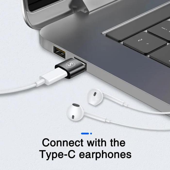 SiGN - [2-Pack] SiGN Adapter USB-A till USB-C - Svart