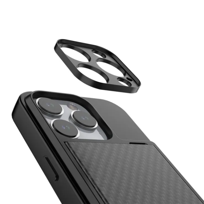 OEM - iPhone 14 Pro Max Mobilskal Korthållare - Svart