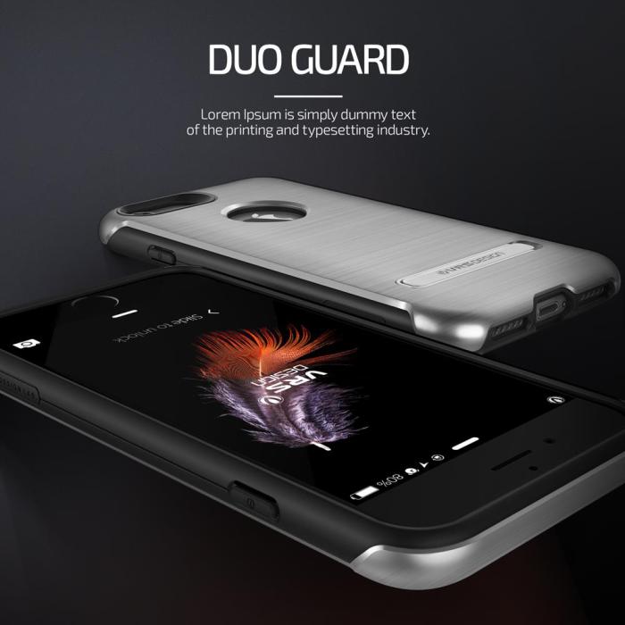 UTGATT5 - Verus Duo Guard Skal till Apple iPhone 7/8/SE 2020 - Steel Silver