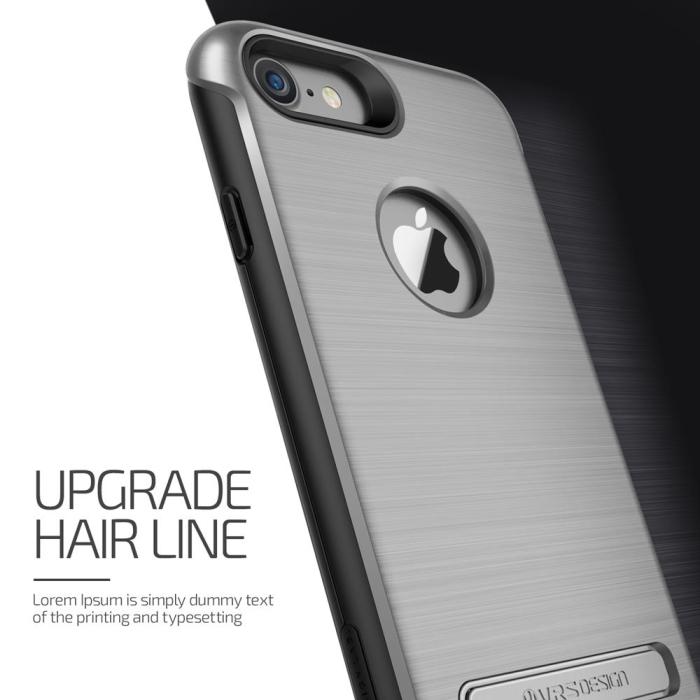 UTGATT5 - Verus Duo Guard Skal till Apple iPhone 7/8/SE 2020 - Steel Silver