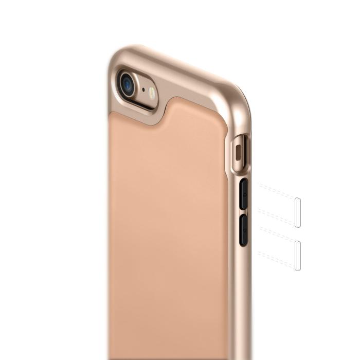 UTGATT5 - Caseology Envoy Äkta Läder Skal iPhone 7/8/SE 2020 - Beige