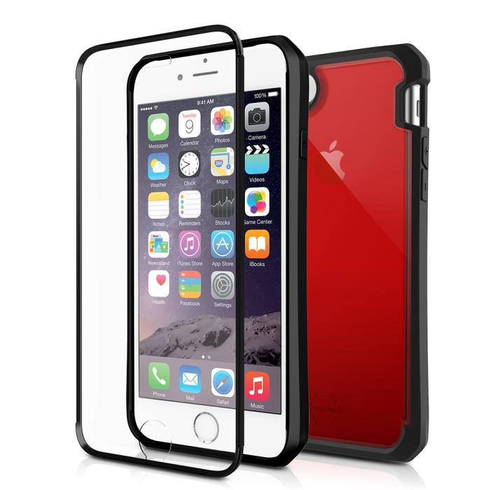 UTGATT5 - Itskins Revolution Skal till iPhone 7/8/SE 2020 (Röd) + Tempered Glass
