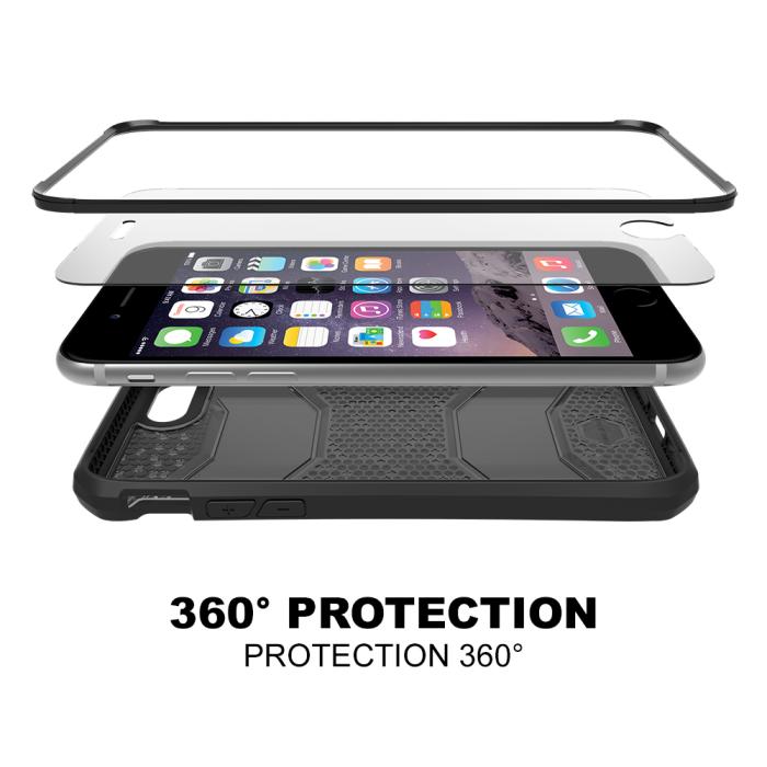 UTGATT5 - Itskins Revolution Skal till iPhone 7/8/SE 2020 (Röd) + Tempered Glass