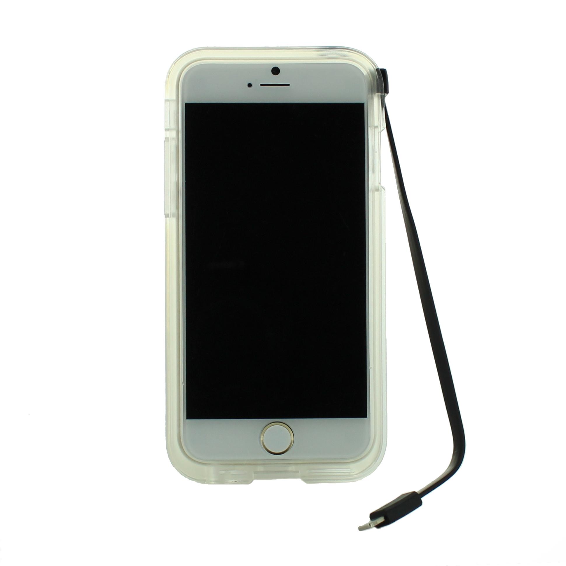 Connect Flash Light Skal med inbyggd USB-kabel till Apple iPhone 6(S) Plus - Sva | 2353 | AlltMobil