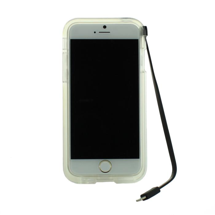 OEM - Connect Flash Light Skal med inbyggd USB-kabel till Apple iPhone 6(S) Plus - Sva