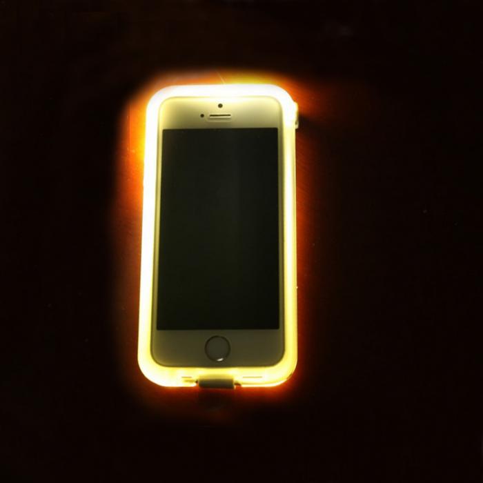 OEM - Connect Flash Light Skal med inbyggd USB-kabel till iPhone 6 / 6S - Vit