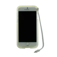 OEM - Connect Flash Light Skal med inbyggd USB-kabel till iPhone 6 / 6S - Vit