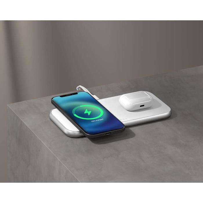 UTGATT1 - ZENS 3in1 Laddare Designad för Magsafe 10W+Plats för Magsafe + USB-A