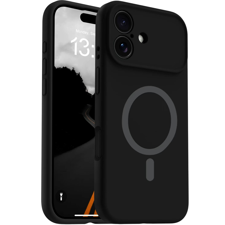 Mobilskal till iPhone 17 Magsafe Liquid Silikon - Svart | 2353 | AlltMobil