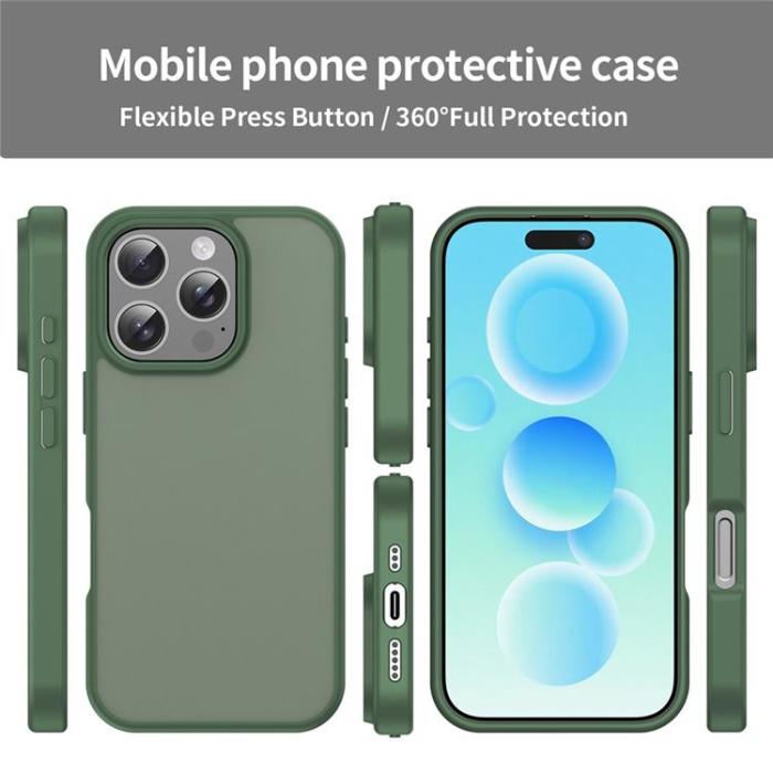 A-One Brand - iPhone 16 Pro Max Mobilskal Skin Touch Matte - Olivgrön