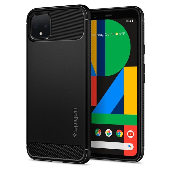 UTGATT5 - SPIGEN Rugged Armour Google Pixel 4 Matte Svart
