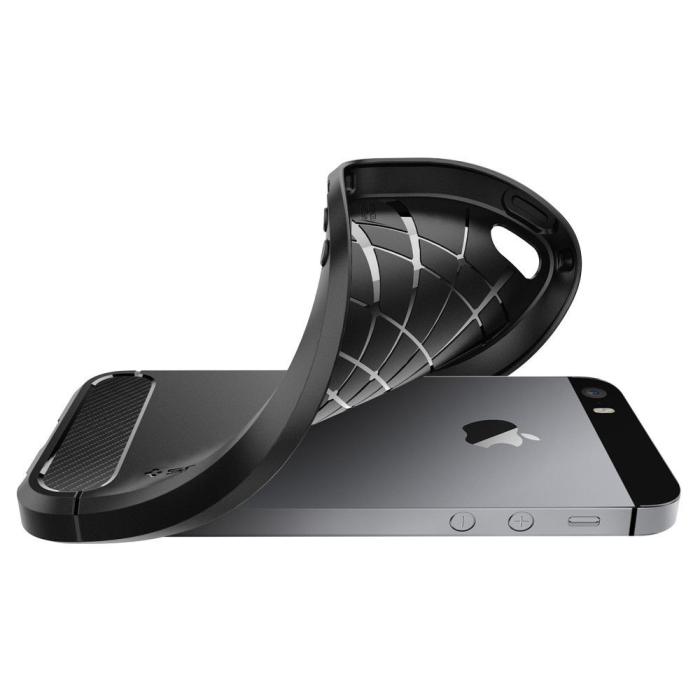 UTGATT - SPIGEN Rugged Armour iPhone 5S / Se Svart