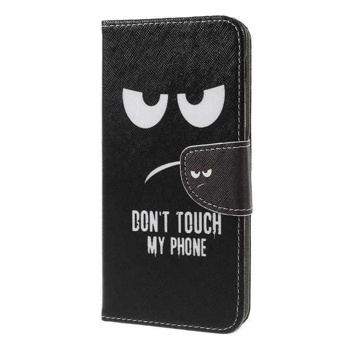 UTGATT1 - Plånboksfodral för Samsung Galaxy A7 2018 - Don't Touch My Phone
